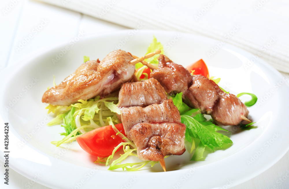 Pork tenderloin skewers Pork tenderloin skewers