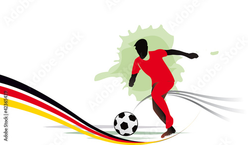 Fussball National-Elf Stürmer Angriff Torjäger Pass