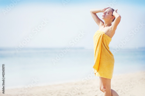 woman on the beach spa, bali