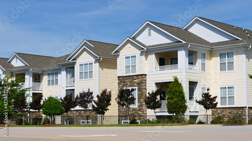 Typical apartment complex building in suburban area