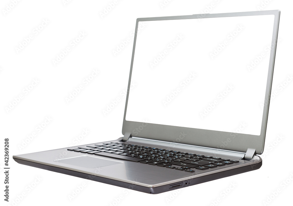 Laptop computer on white background Laptop computer on white background