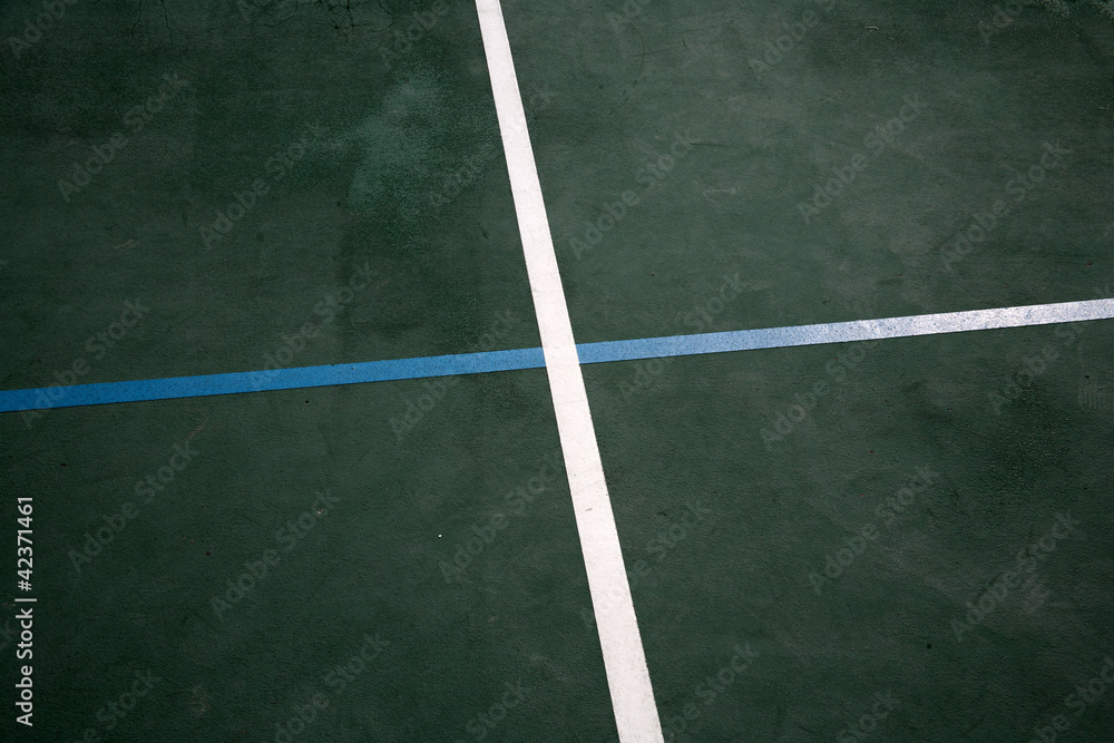 lines of the basketball court