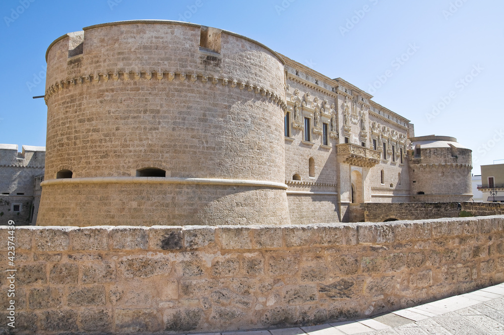 De Monti Castle of Corigliano d'Otranto. Puglia. Italy.