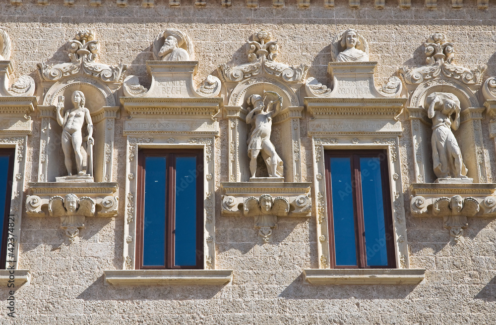Obraz premium De Monti Castle of Corigliano d'Otranto. Puglia. Italy.