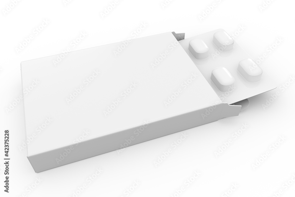Packet Tablets blank top view Stock Illustration | Adobe Stock