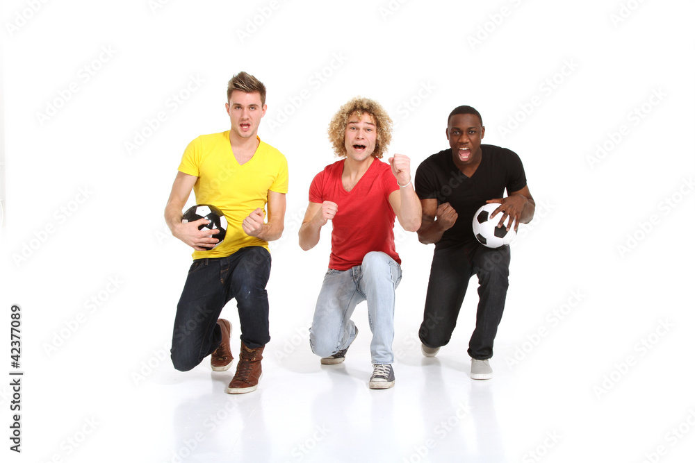 Fototapeta premium Gruppe Fußball Fans