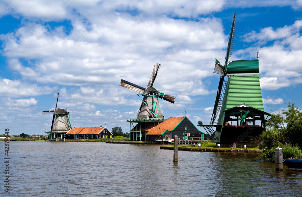 windmills in Zaanse Schans