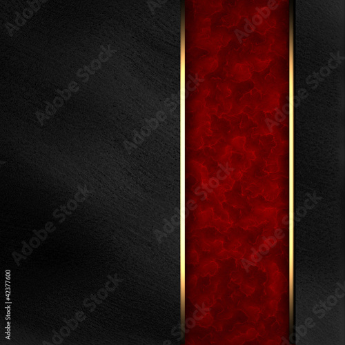 Black background with dark red texture stripe layout