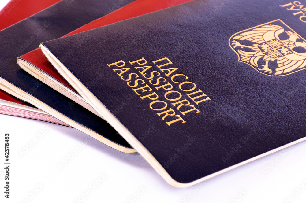 Passports isolated Passports isolated