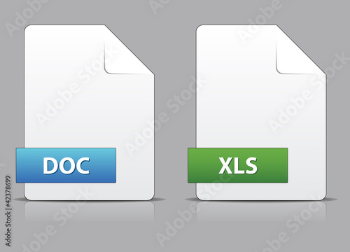 Office file icons set