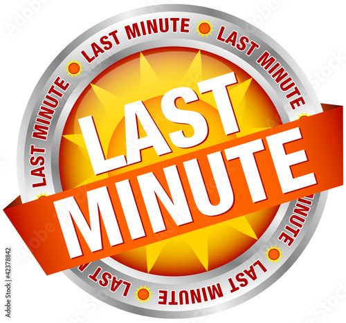 Button Banner "Last Minute" Sun Yellow/Orange/Silver