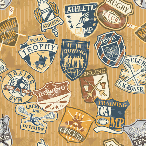 Classic sports seamless pattern