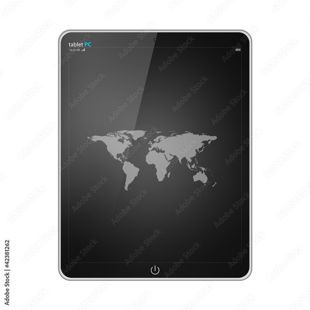 Tablet pc isolated on white background Tablet pc isolated on white background