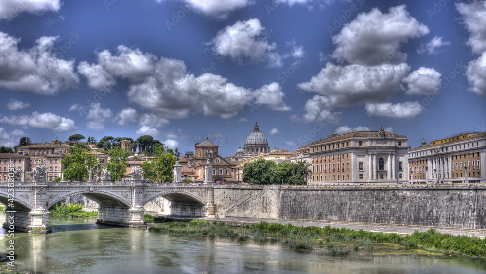 Roma, ponte Vittorio, veduta parziale