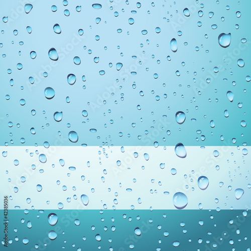 Blue abstract background with drops - eps8