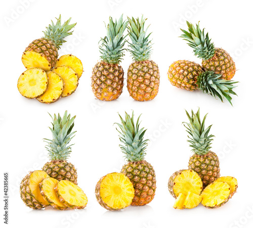 collection of 6 pineapple images