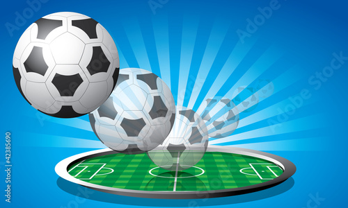 Soccer Football ready to serve