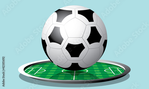 Soccer Football ready to serve