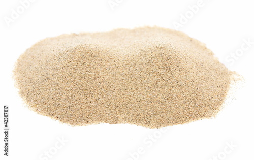 pile desert sand isolated on white backgrounds
