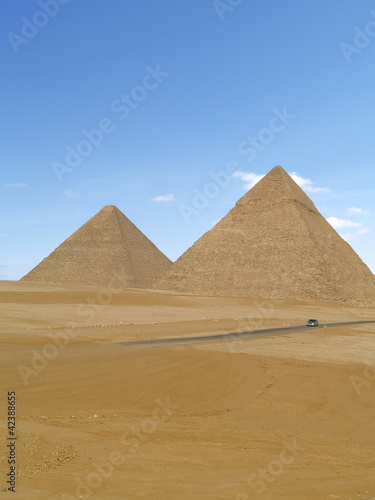 Cairo  Egypt. Pyramids view.