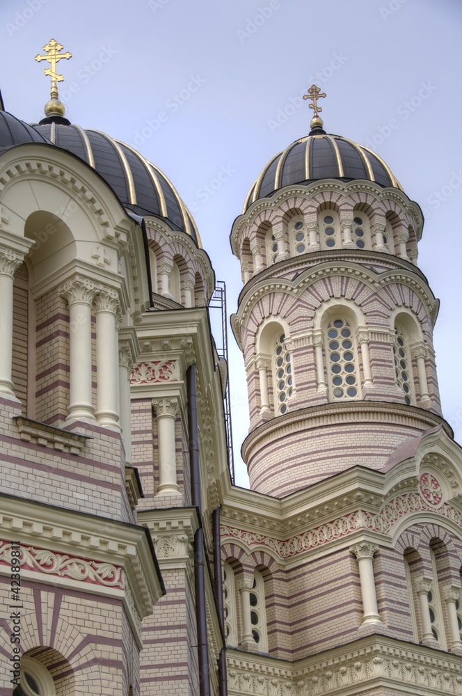 Nativity of Christ Orthodox Cathedral in Riga (Latvia)