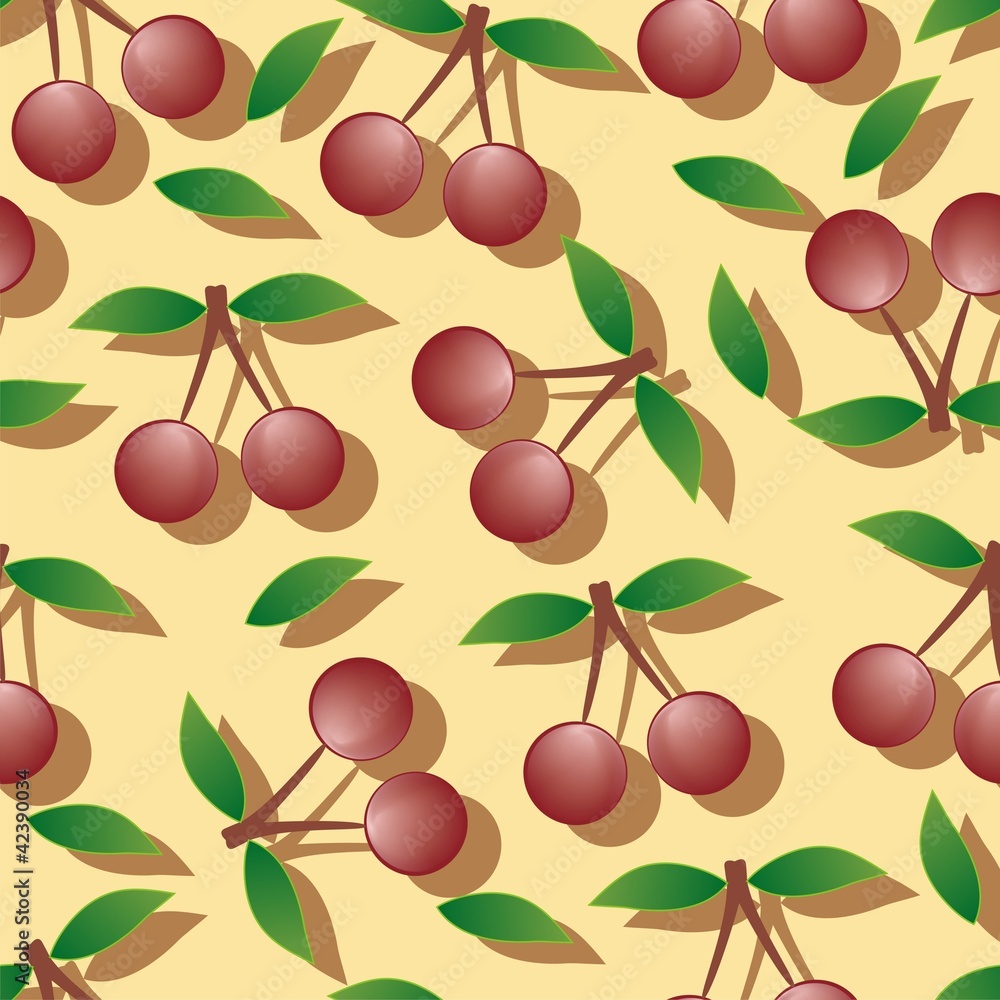cherry - seamless pattern and abstract nature background