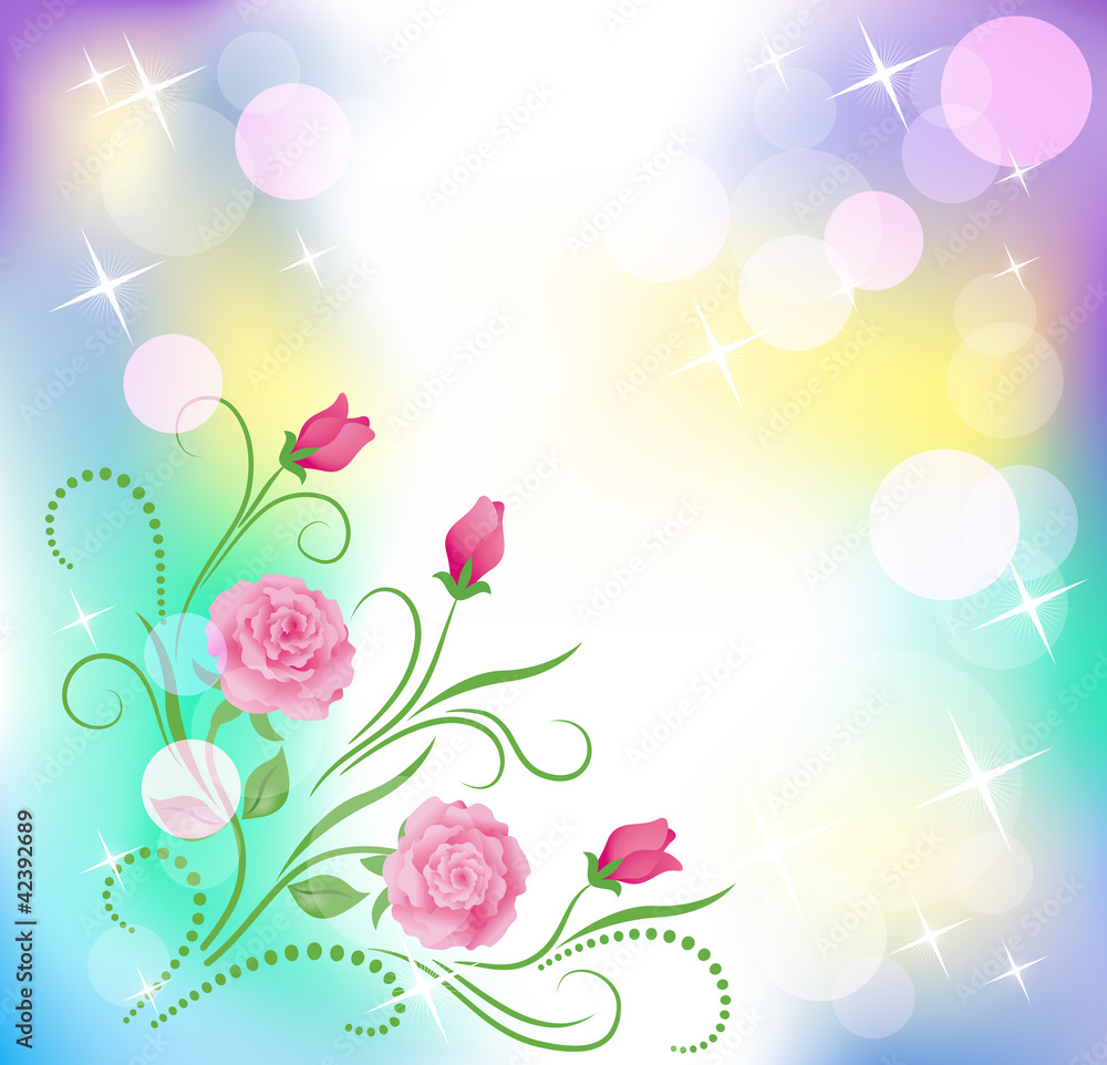 Floral background with boke Floral background with boke