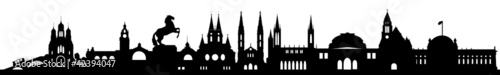 Skyline Wiesbaden mit Wahrzeichen