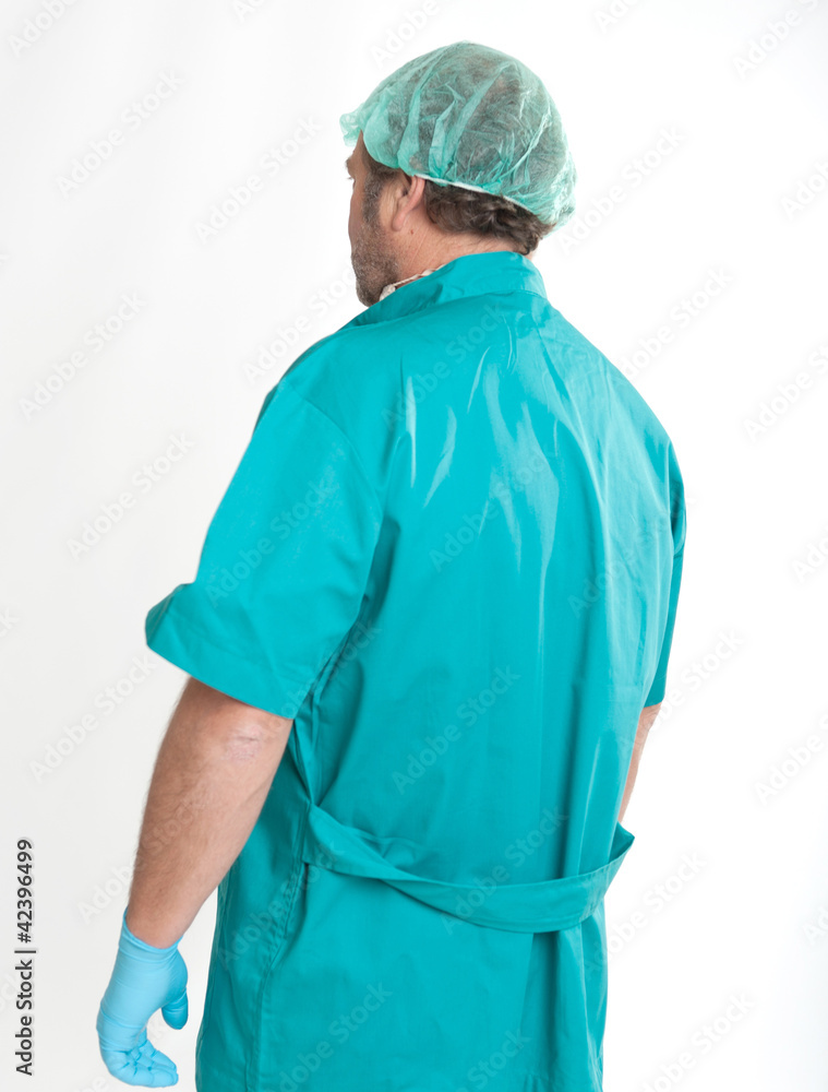 Back view of a surgeon