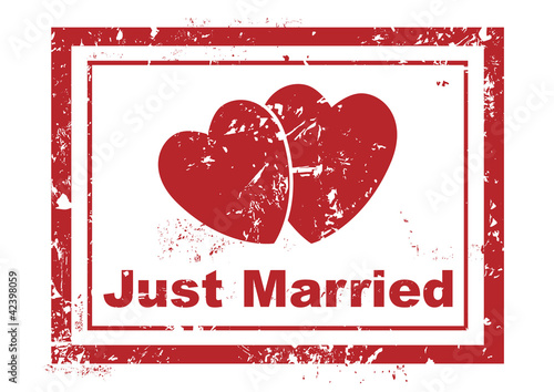 just married stamp