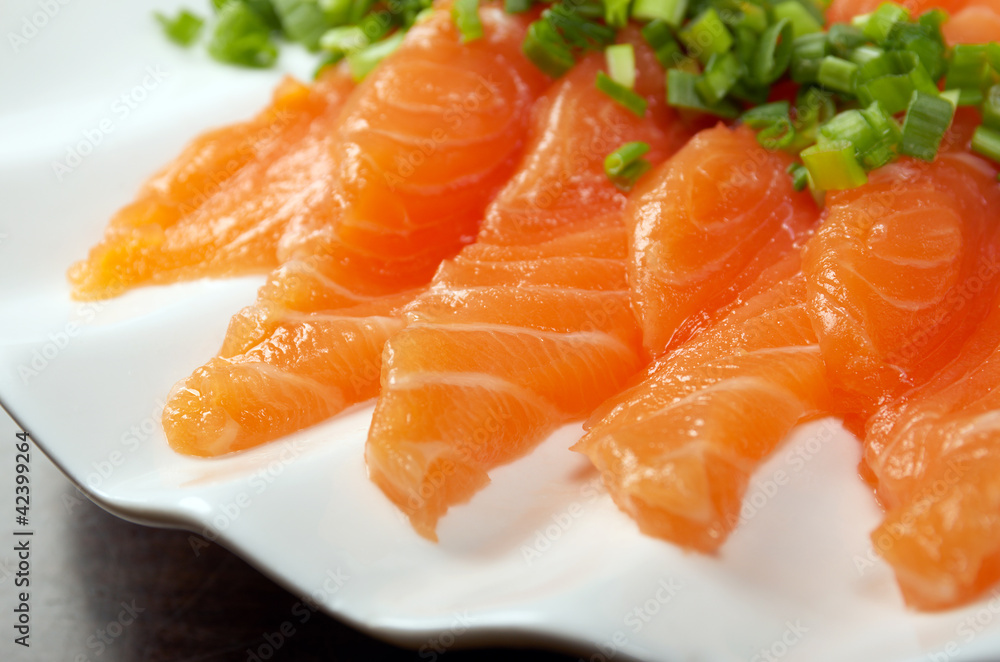 Salmon seshimi Salmon seshimi