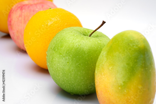 Colorful fruits close up