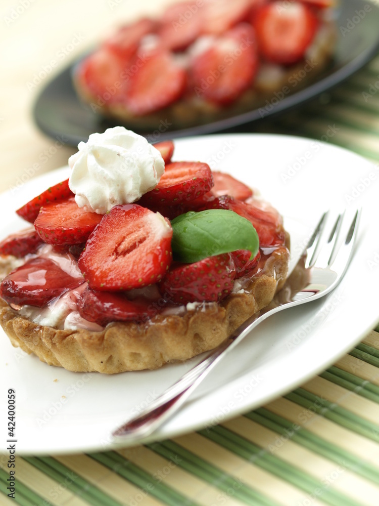 Cake with strawberries Cake with strawberries