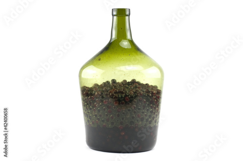 demijohn with cherry