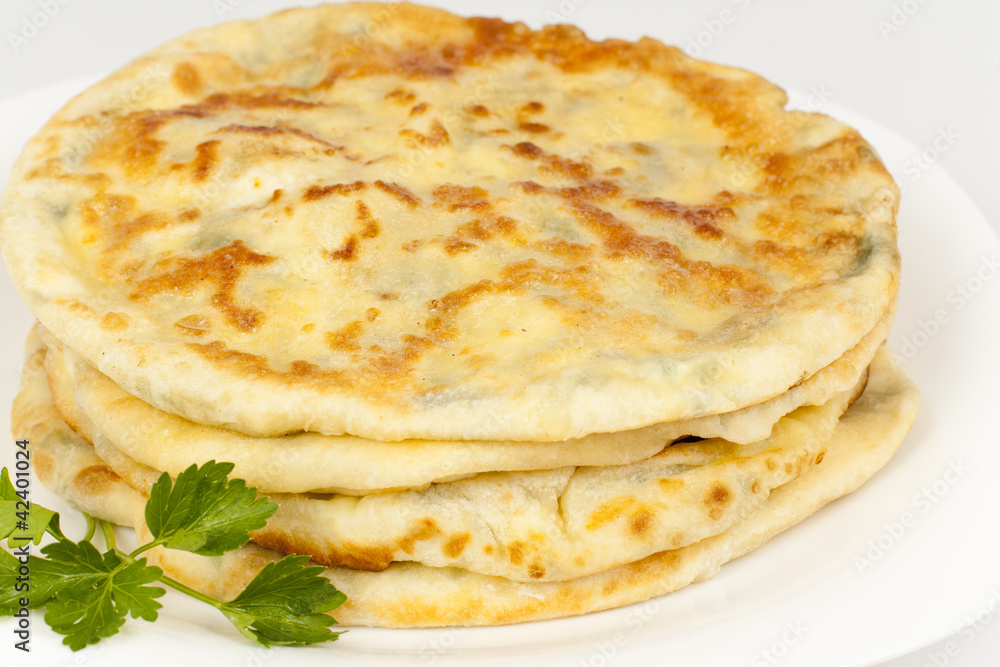 Fried bread with cheese - khachapuri