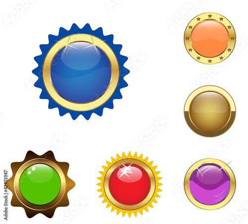 set of buttons