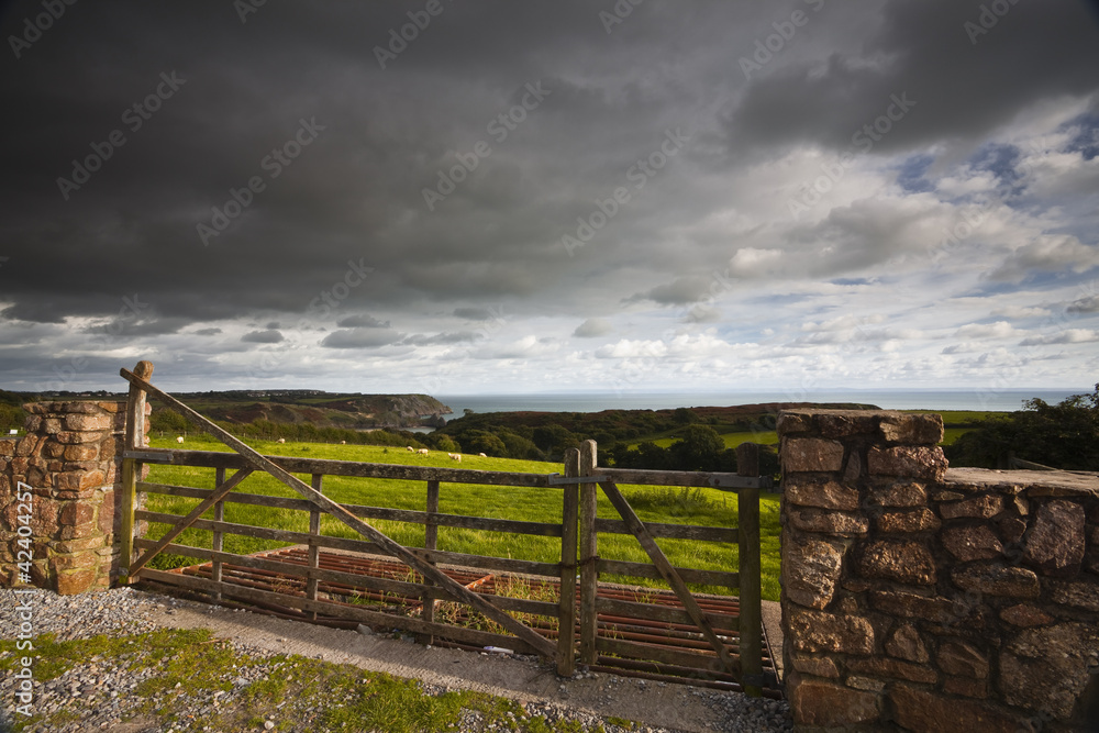 Looking to Three Cliffs Bay on the Gower peninsula Looking to Three Cliffs Bay on the Gower peninsula