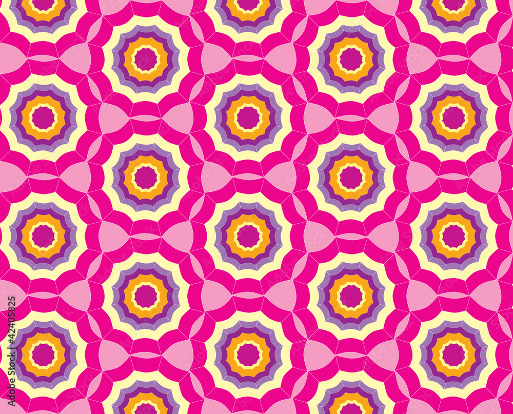 Seamless pink pattern background with stylized umbrella