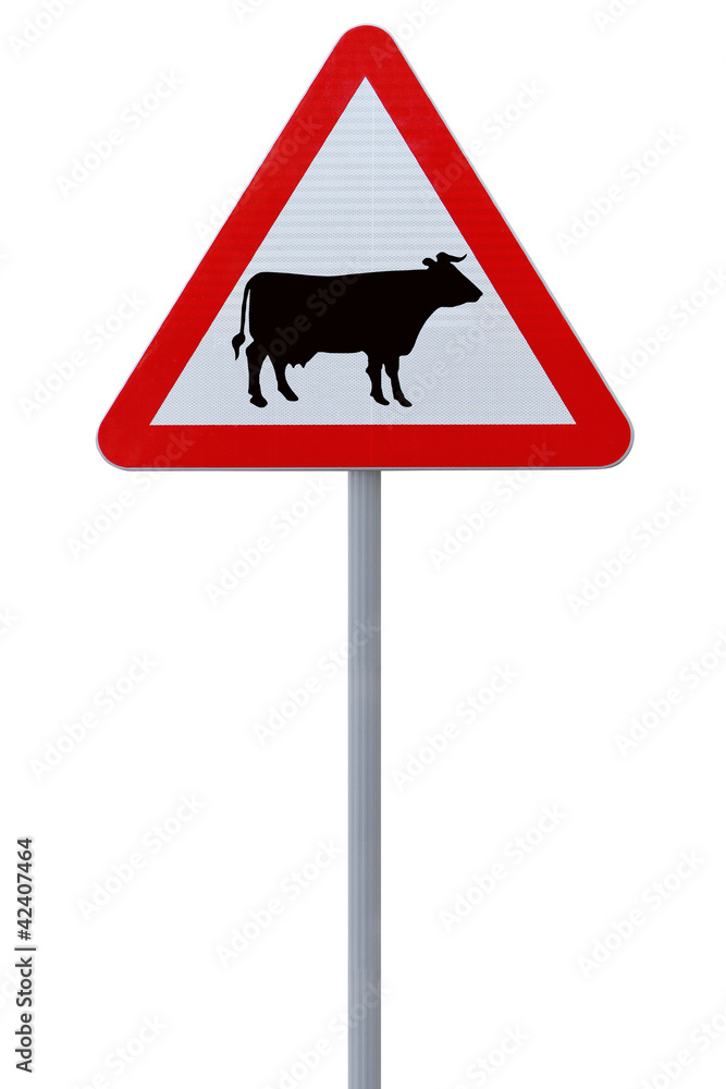 Cattle Crossing Road Sign