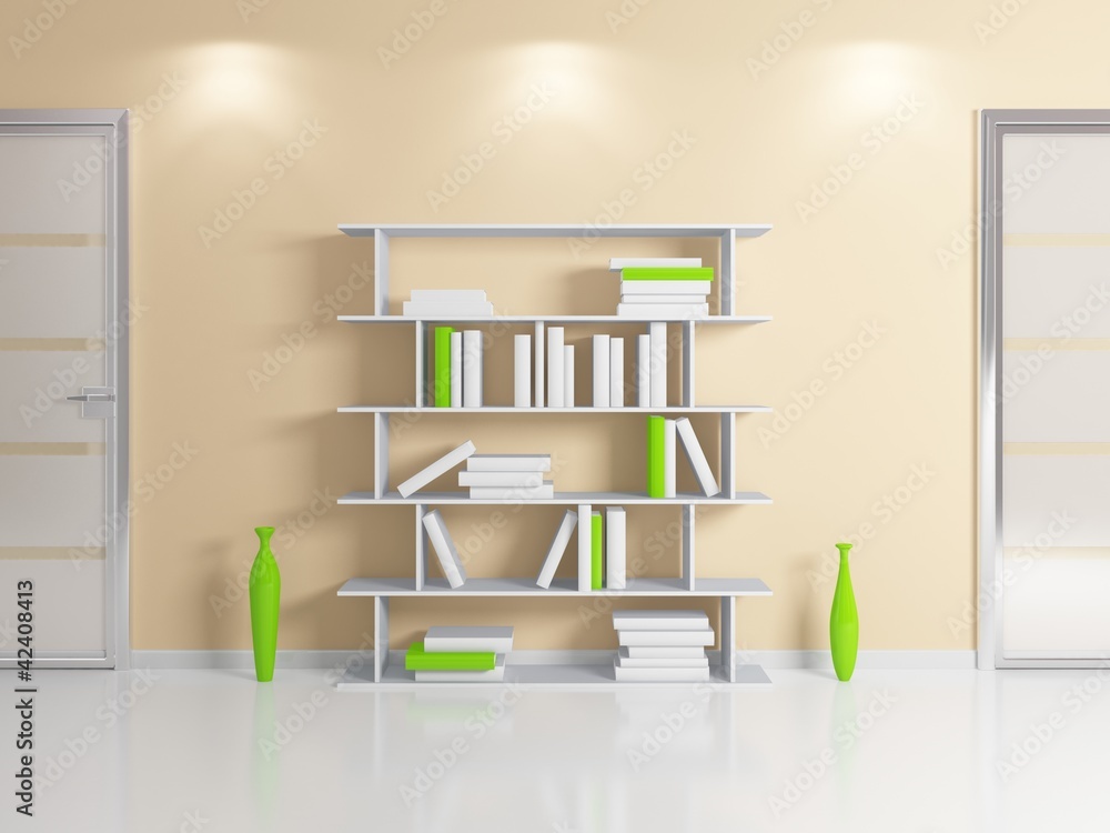 Modern bookshelf. Modern bookshelf.