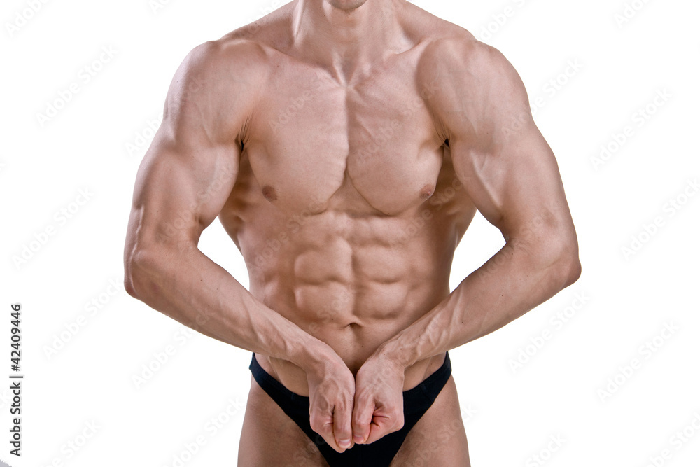 an image of a handsome young muscular sports man
