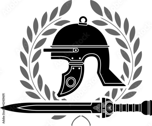 roman helmet stencil  fourth variant