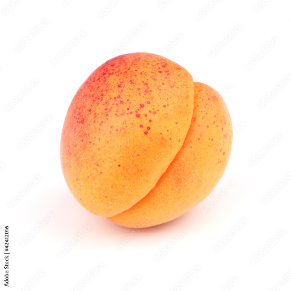 One ripe apricot in closeup One ripe apricot in closeup