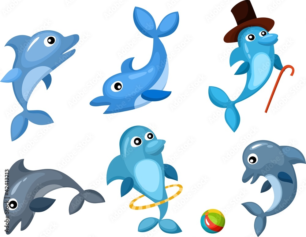 Obraz premium dolphin set