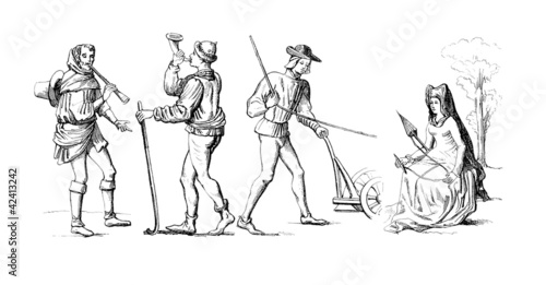 Middle-Ages : Peasants - 14th century
