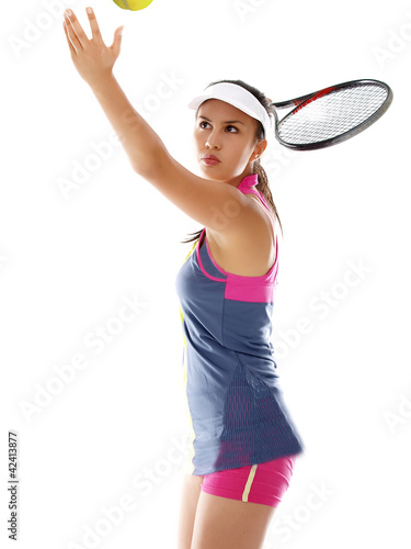 mädchen beim tennis aufschlag © Lucky Dragon