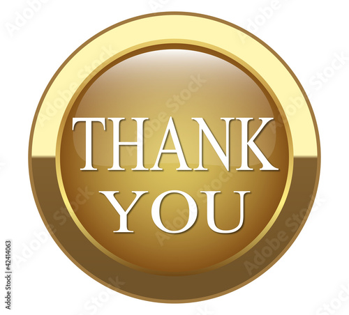 gold button that says "Thanks"