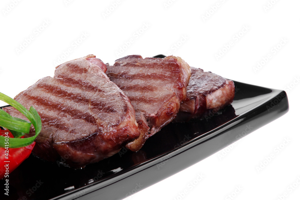 roasted beef meat steaks