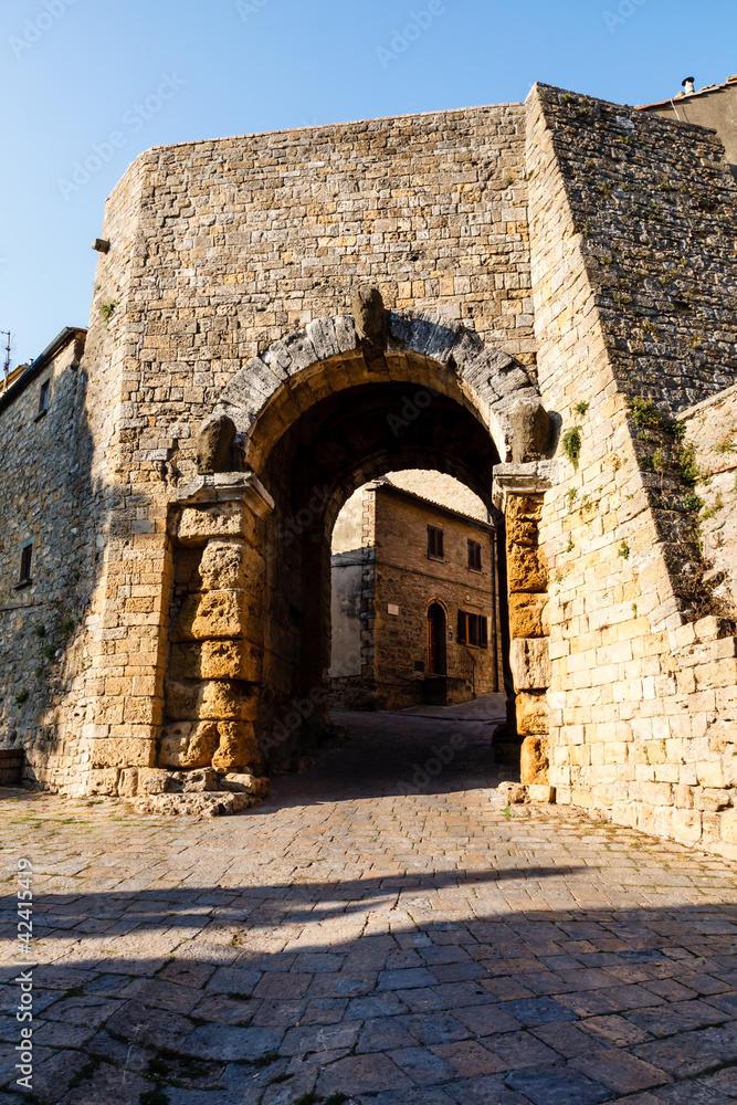 Ancient Etruscan Gate of Volterra in Italy Ancient Etruscan Gate of Volterra in Italy