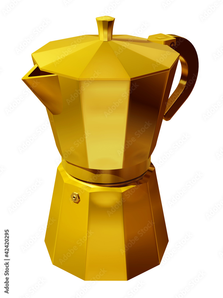 Fotografie gilded Espresso can